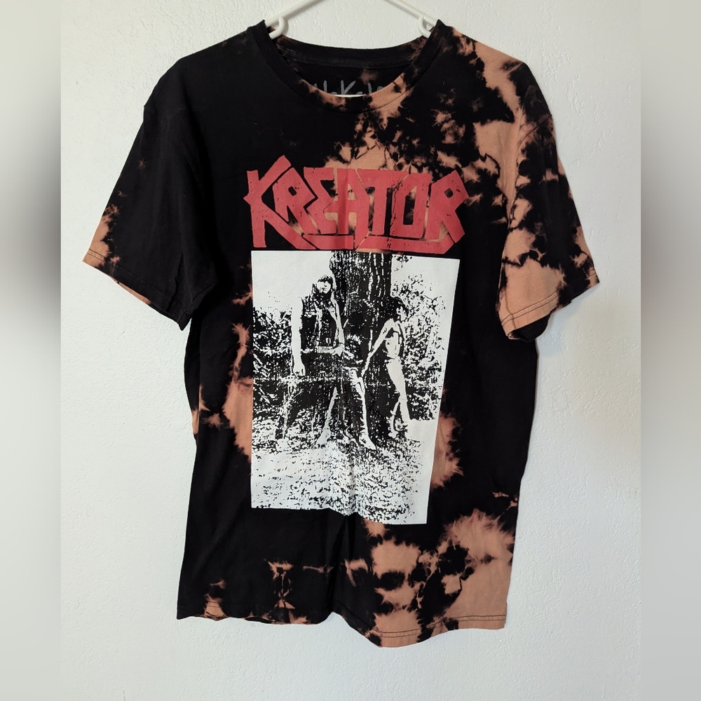 Kreator Medium Bleached T Shirt Thrash Metal Slayer Sodom Anthrax Metallica